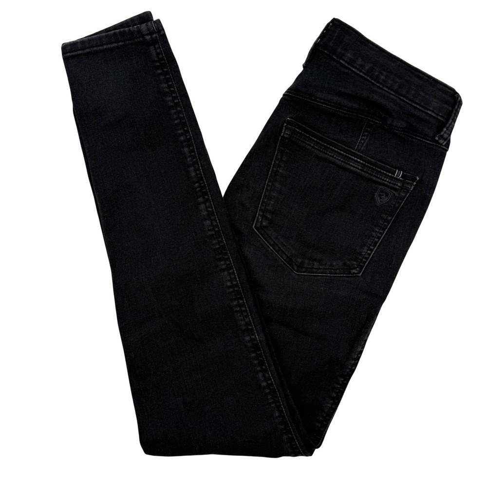 Kuhl Womens Skinny Jeans Faded Black Gray Stretch Denim Pants Size 10 Reg